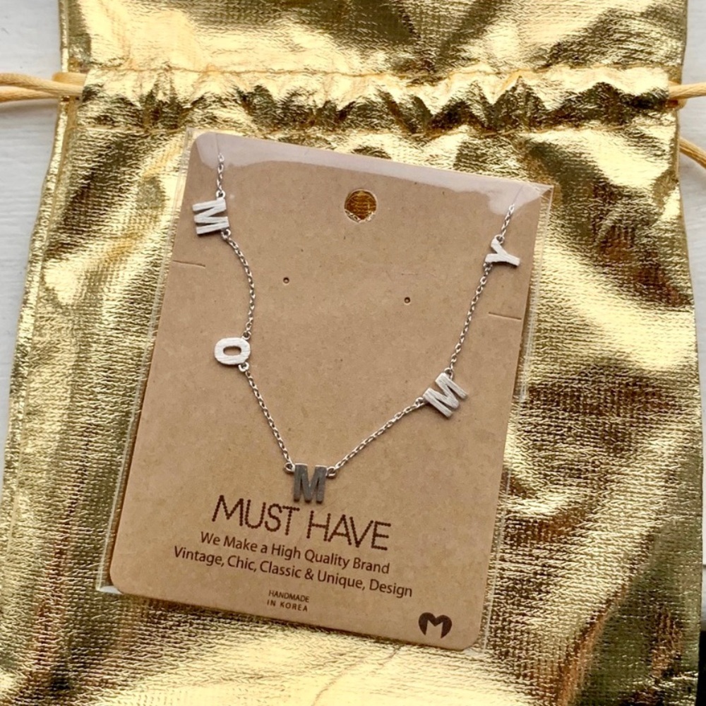 Handmade Silver MOMMY Necklace